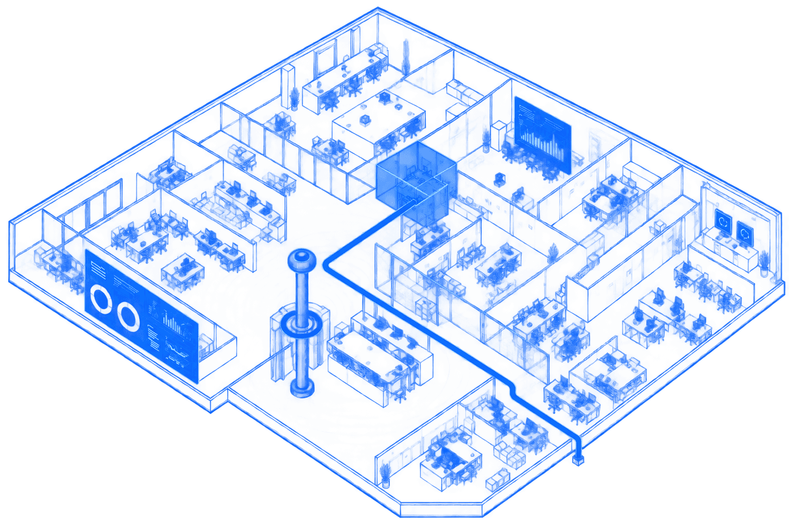 Floor 1 Skeleton Wireframe - Strategic Advisory Architecture